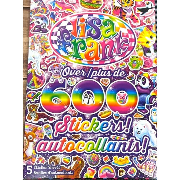2019 Lisa Frank Over 600 Stickers Colorful Collectible Sticker Book - Picture 1 of 6